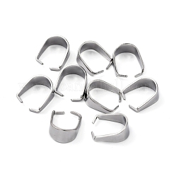 Tarnish Resistant 304 Stainless Steel Snap on Bails&nbsp;X-STAS-R048-10x7mm