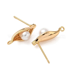 Brass Stud Earrings Findings&nbsp;KK-B160-06G