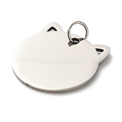 201 Stainless Steel Stamping Blank Tag Pendants&nbsp;STAS-H438-03P-1