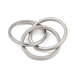 201 Stainless Steel Trinity Interlocking Ring Finger Rings&nbsp;FS-WG6776A-04