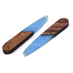 Opaque Resin & Walnut Wood Pendants&nbsp;X-RESI-S389-039A-C01