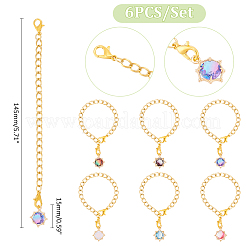 Flower Brass Micro Pave Cubic Zirconia Cup Charms&nbsp;HJEW-UN00018