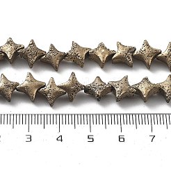 Electroplated Natural Lava Rock Beads Strands&nbsp;G-A251-C01-01B