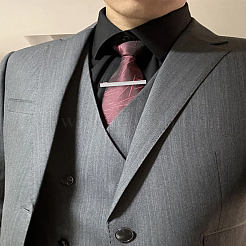 2Pcs 2 Styles Brass Tie Clips for Men&nbsp;AJEW-LP0010-97
