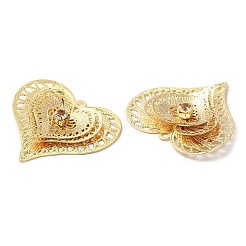Brass Micro Pave Cubic Zirconia Pendants&nbsp;KK-C028-44G
