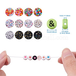 1200Pcs 12 Style Opaque Acrylic Beads&nbsp;MACR-PJ0001-04