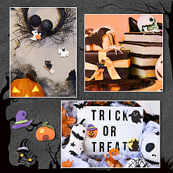 40Pcs 10 Styles Halloween Opaque Resin Cabochons&nbsp;RESI-SC0002-47