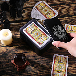 Cross & Star Printed Iron Tarot Card Collection Boxes&nbsp;AJEW-CN0007-91B