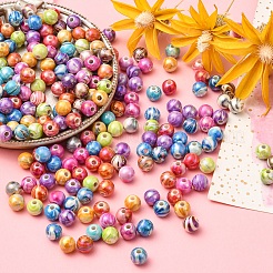 AB Color Wave Printed Acrylic Beads&nbsp;SACR-YW0001-48