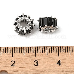 Rack Plating Platinum Brass Micro Pave Cubic Zirconia Beads&nbsp;KK-Q795-02C-P