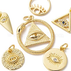 6Pcs 6 Style Brass Rough Surface Pendants&nbsp;KK-LS0001-50