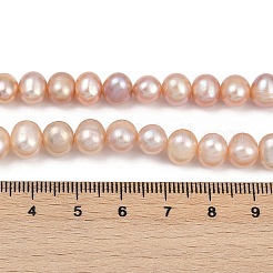 Natural Cultured Freshwater Pearl Beads Strands&nbsp;PEAR-I007-07X-13B