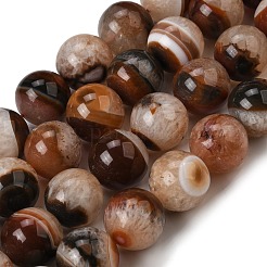 Natural Agate Beads Strands&nbsp;G-F820-K06-16mm-01B