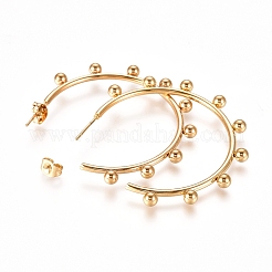 304 Stainless Steel Stud Earrings&nbsp;X-EJEW-E258-07B-G