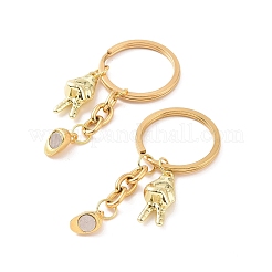 Alloy Yeah Gesture Pendant Keychains&nbsp;KEYC-JKC00425-02