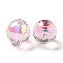 Two Tone UV Plating Rainbow Iridescent Acrylic Beads&nbsp;TACR-D010-03B