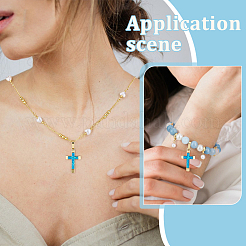 3Pcs Brass with Synthetic Opal Pendants&nbsp;KK-BC0015-77B