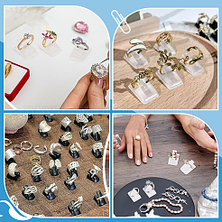 42Pcs 3 Styles Transparent Acrylic Single Ring Display Stands&nbsp;RDIS-PH0001-01