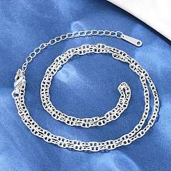 2.5MM Brass Mariner Link Chain Necklaces for Men Women&nbsp;NJEW-L012-11S