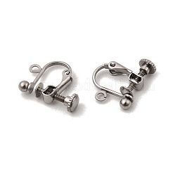 316 Surgical Stainless Steel Clip-on Earring Findings&nbsp;X-STAS-H240-45P