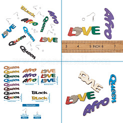DIY Word Style Earring Making Kits&nbsp;DIY-TA0008-61