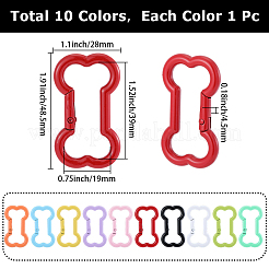10Pcs 10 Colors Alloy Rock Climbing Carabiners&nbsp;FIND-SC0021-31