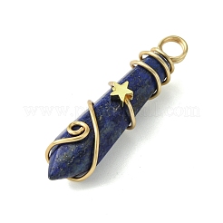 Natural Mixed Stone Pointed Pendants&nbsp;PALLOY-JF02803-01