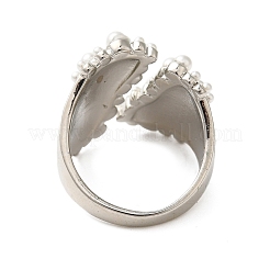 Brass Open Cuff Rings&nbsp;RJEW-A046-01P