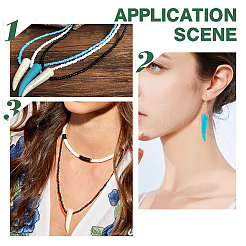 24Pcs 2 Colors Synthetic Turquoise Pendants&nbsp;G-AR0004-74