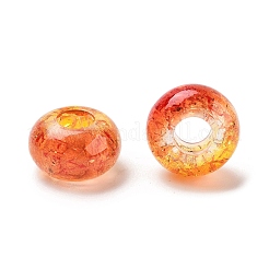 Two Tone Transparent Crackle Acrylic European Beads&nbsp;TACR-P009-B01