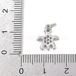 Brass Micro Pave Cubic Zirconia Pendants&nbsp;KK-A269-04E-P