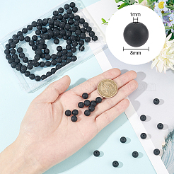 3 Strands Natural Black Agate Beads Strands&nbsp;G-GO0001-04