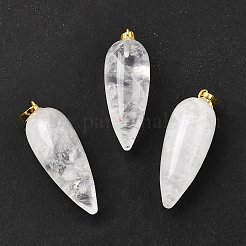 Natural & Synthetic Gemstone Pointed Pendants&nbsp;G-F705-01G