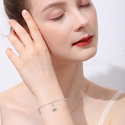 10Pcs 2 Colors 304 Stainless Steel Paperclip Chain Bracelets&nbsp;BJEW-BBC0001-21