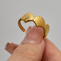Adjustable 304 Stainless Steel with Cubic Zirconia Cuff Open Rings for Women&nbsp;ME0179