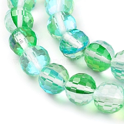 Electroplate Transparent K9 Glass Beads Strands&nbsp;GLAA-L028-8mm-A04