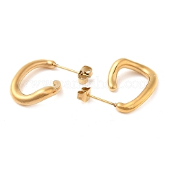 Iron Plating(IP) 304 Stainless Steel Irregular Trapezoid Stud Earings&nbsp;EJEW-M224-06G