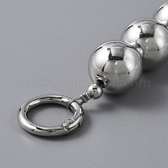 Electroplated Acrylic Imitation Pearl Beaded Bag Straps Extender&nbsp;FIND-WH0014-24