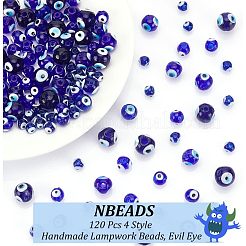 120Pcs 4 Style Handmade Lampwork Beads&nbsp;LAMP-NB0001-68