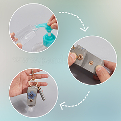 6Pcs 6 Colors ortable Empty Travel Bottle Keychains&nbsp;KEYC-SC0001-57B