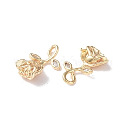 Brass Micro Pave Cubic Zirconia Pendants&nbsp;KK-I702-16G