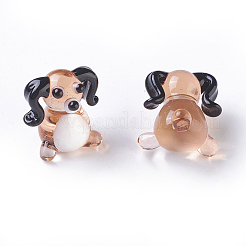 Handmade Lampwork Puppy Home Display Decorations&nbsp;LAMP-L075-016