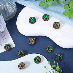 10Pcs 1-Hole Alloy Rhinestone Shank Button&nbsp;BUTT-GF0003-54
