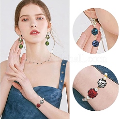 7Pcs 7 Colors Handmade Lampwork Beads&nbsp;LAMP-YW0004-34