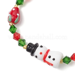 Bicone K9 Glass Beaded Stretch Bracelets&nbsp;BJEW-MZ00194