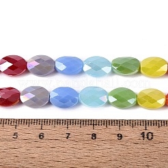 Electroplate Opaque Glass Beads Strands&nbsp;EGLA-Q135-8x11MM-02A