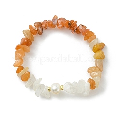 Natural Gemstone & Cultured Freshwater Pearl Beaded Stretch Bracelets for Women&nbsp;BJEW-JB13761