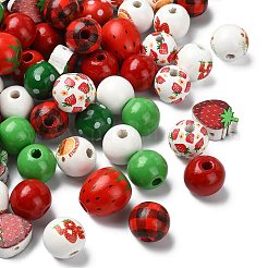 100Pcs Dyed Natural Wooden Beads&nbsp;WOOD-CJ0002-80