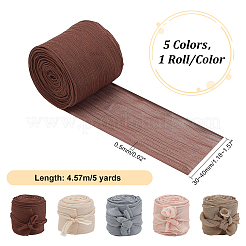 5 Rolls 5 Colors Polyester Ribbon&nbsp;OCOR-PH0002-74