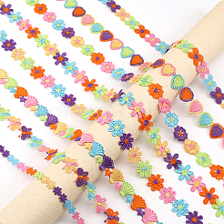 8 Strands 8 Styles Polyester Lace Trims&nbsp;OCOR-GL0001-04